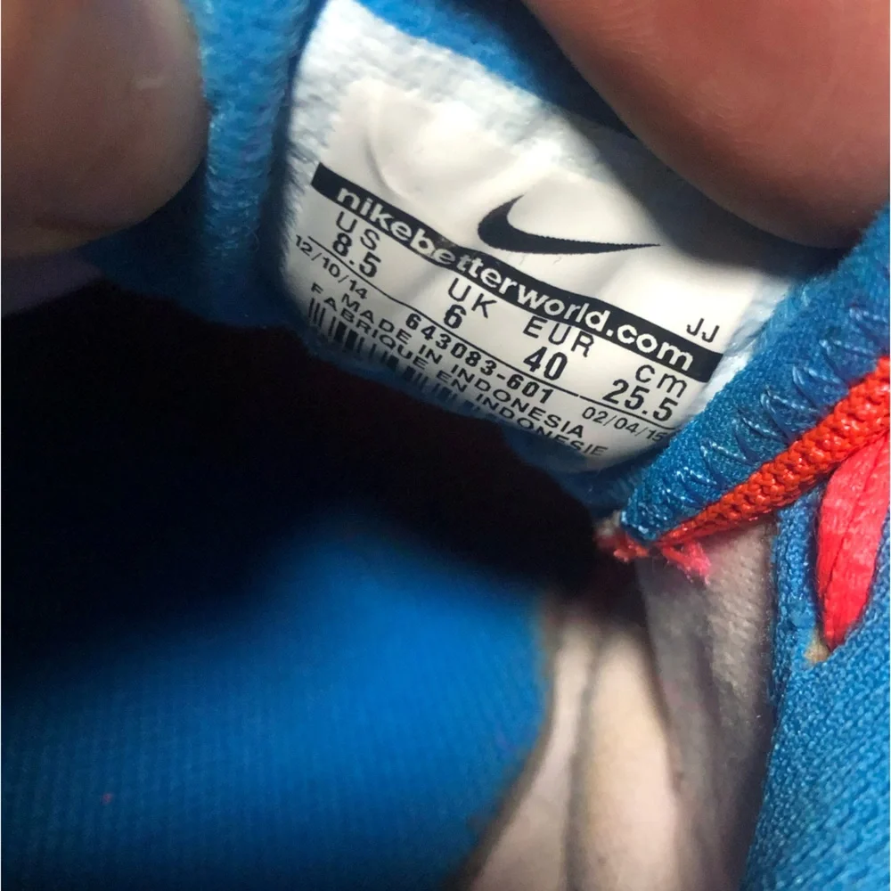 Nike Flex Trainer 4 Cross Trainers Crimson Platinum Pink Blue - Picture 5 of 6